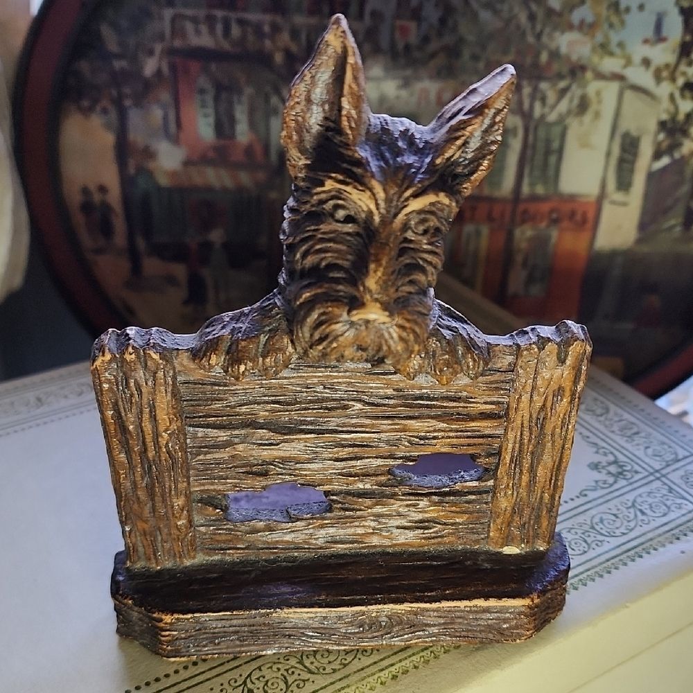 Vintage Scottie Scottish Terrier Dog Bookend